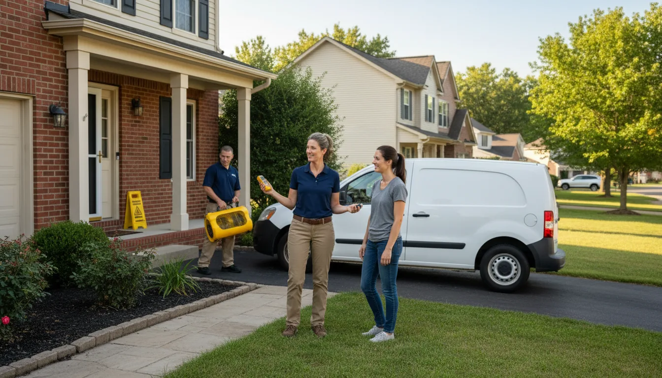 Residential water damage restoration in Olney, IL